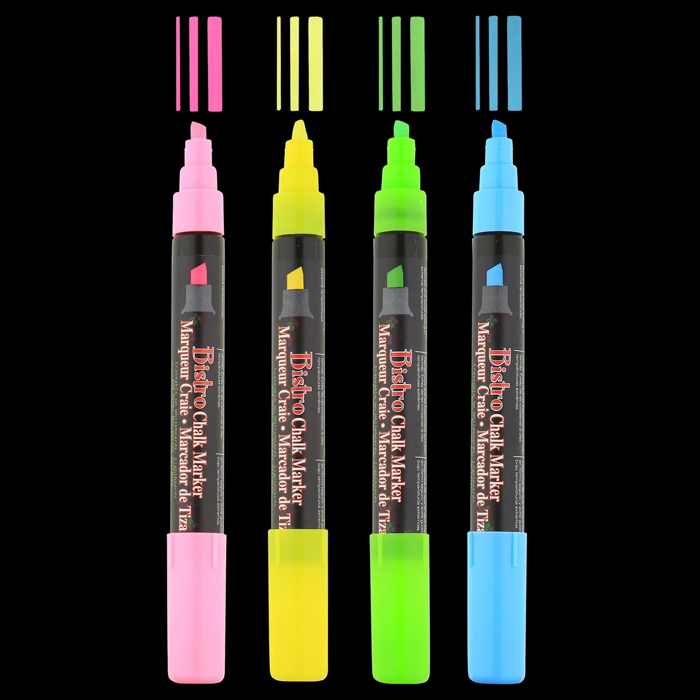BISTRO CHALK MARKER CHISEL TIP SET 4H