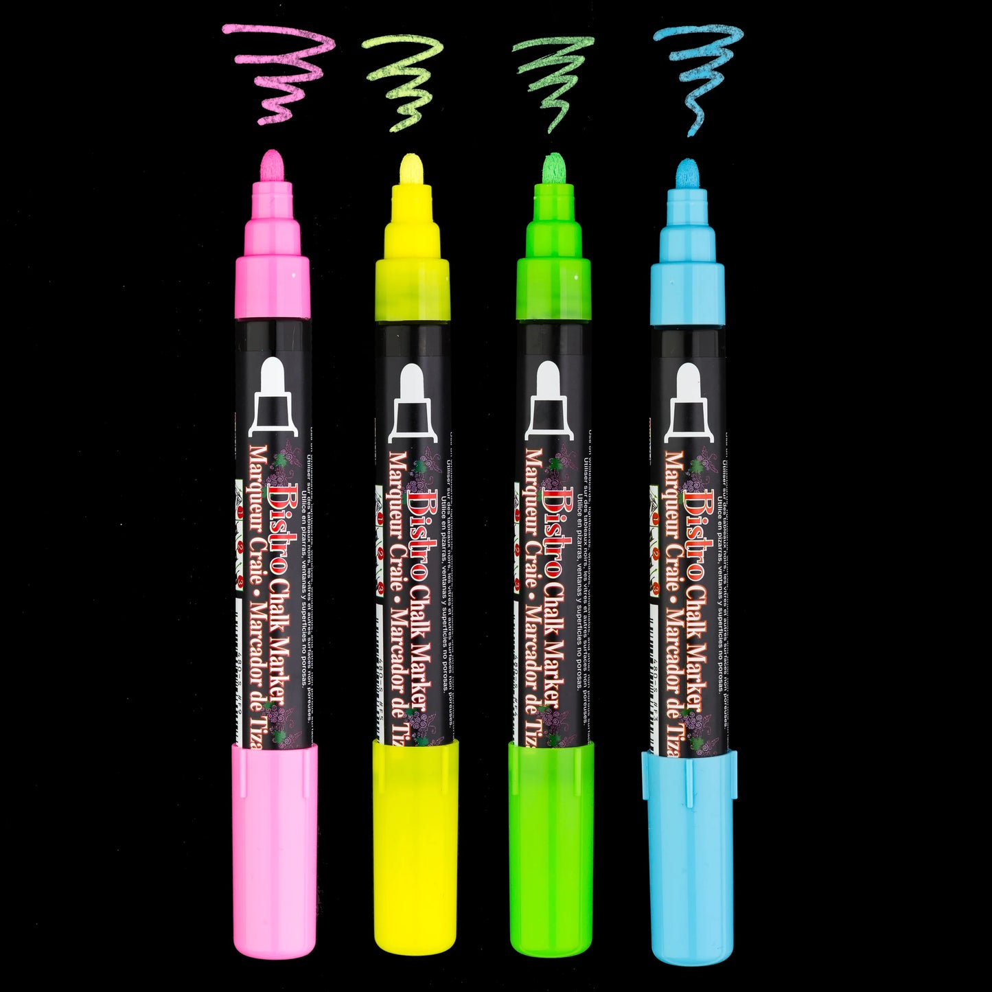 BISTRO CHALK MARKER BROAD TIP SET 4H