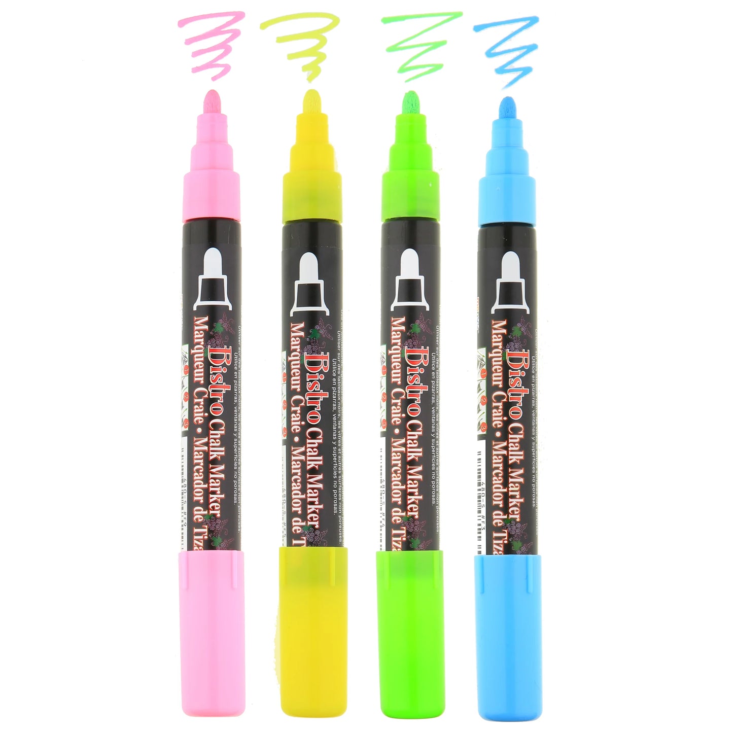 BISTRO CHALK MARKER BROAD TIP SET 4H