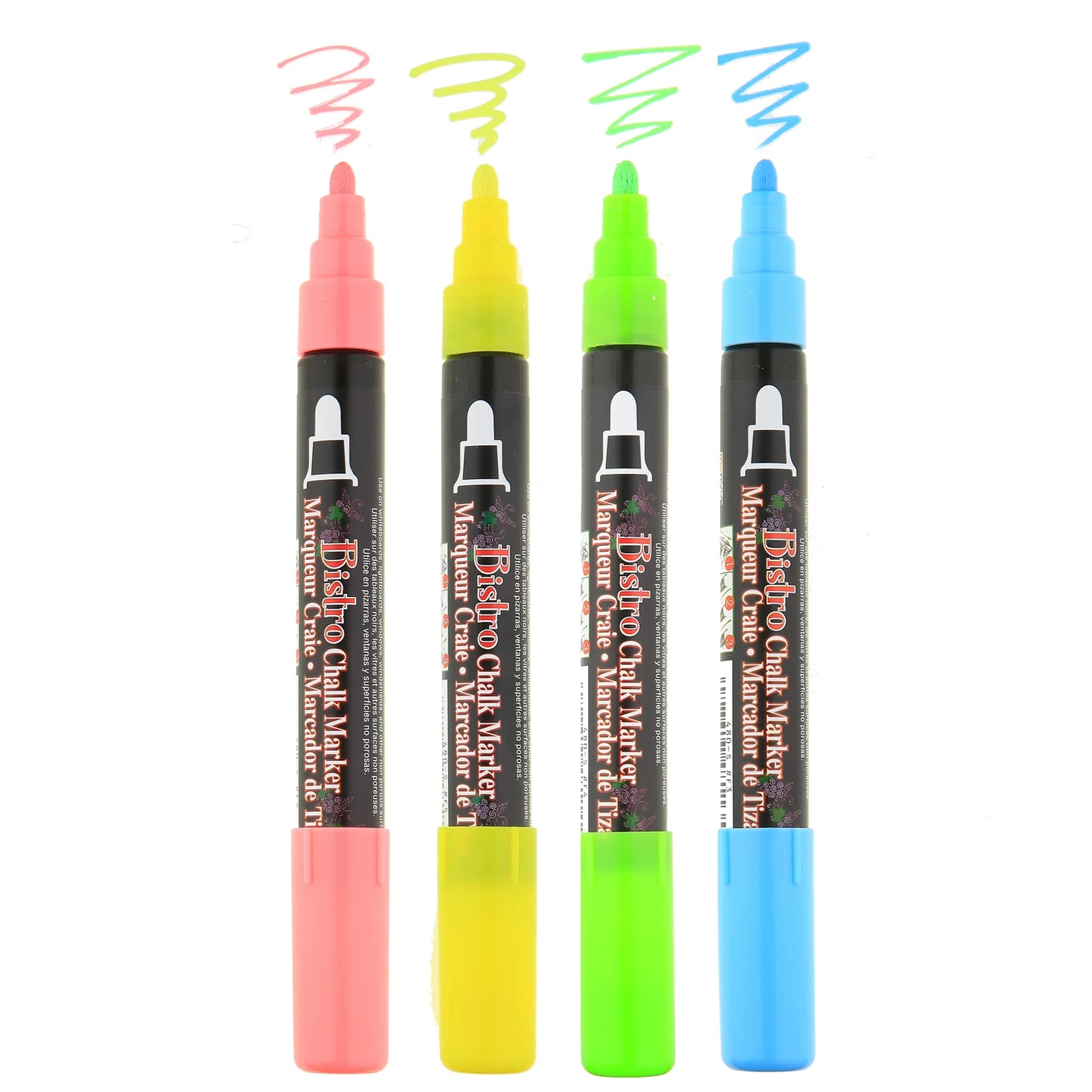 BISTRO CHALK MARKER BROAD TIP SET 4A