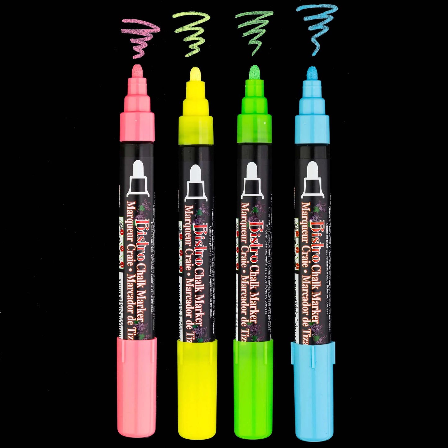 BISTRO CHALK MARKER BROAD TIP SET 4A