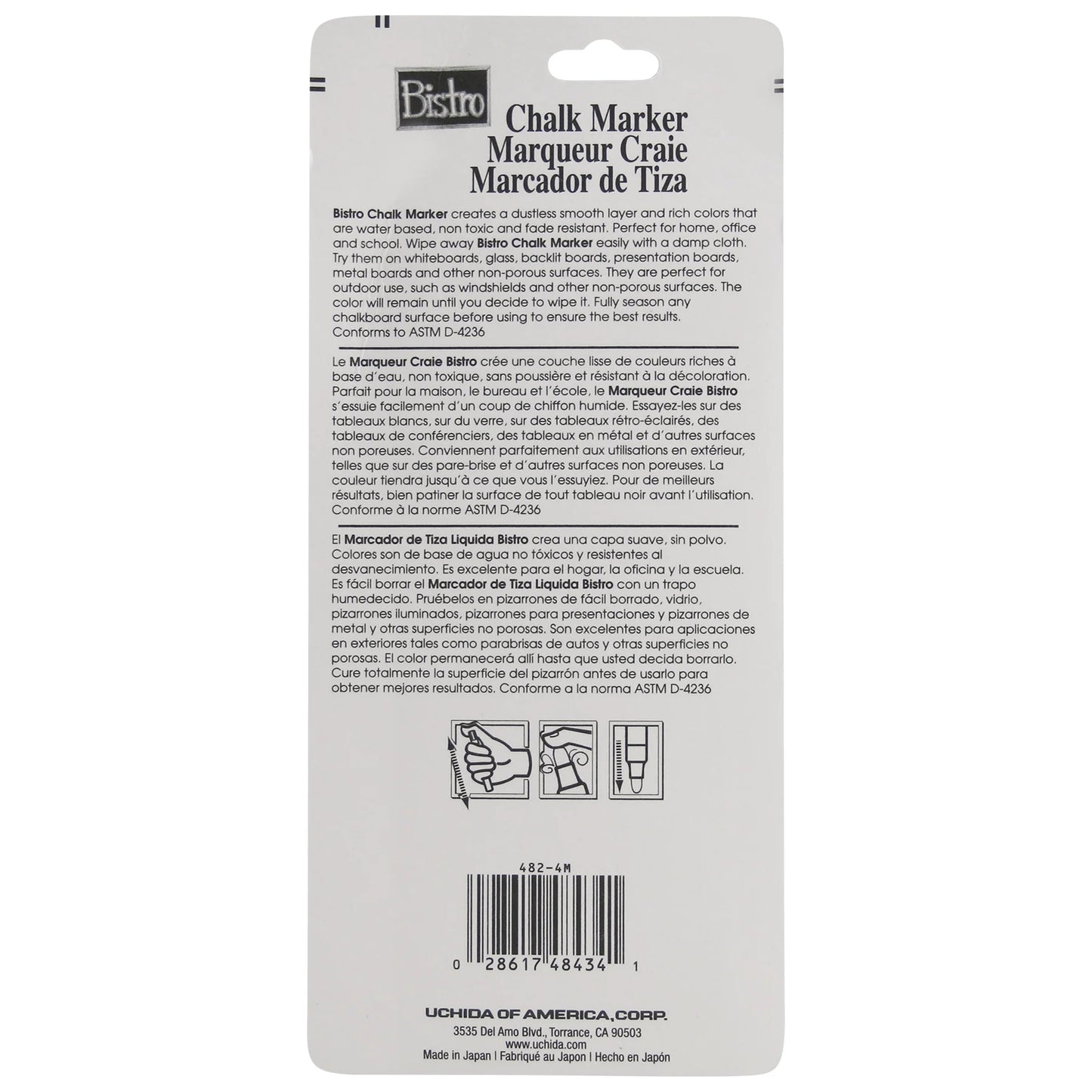 BISTRO CHALK METALLIC FINE POINT SET 4M