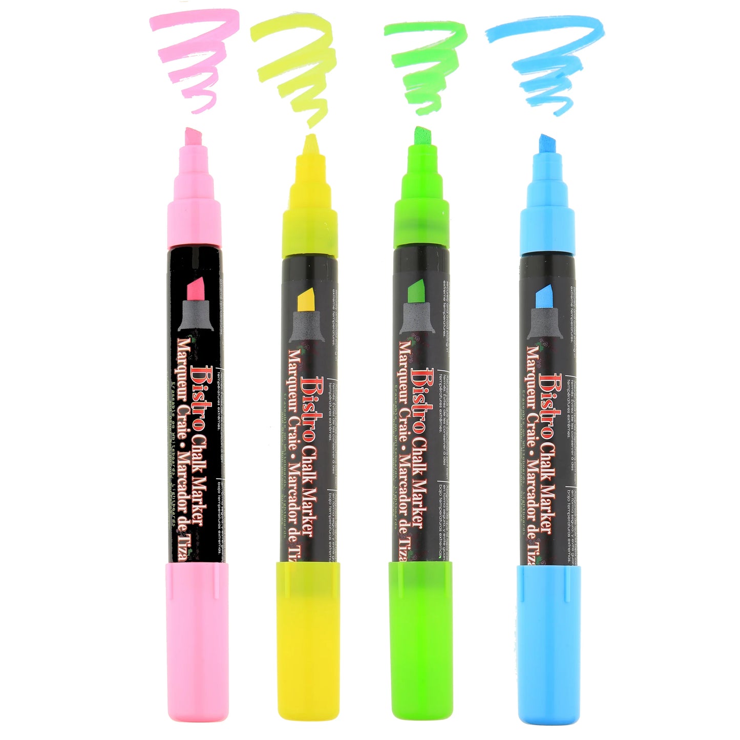 BISTRO CHALK MARKER CHISEL TIP SET 4H