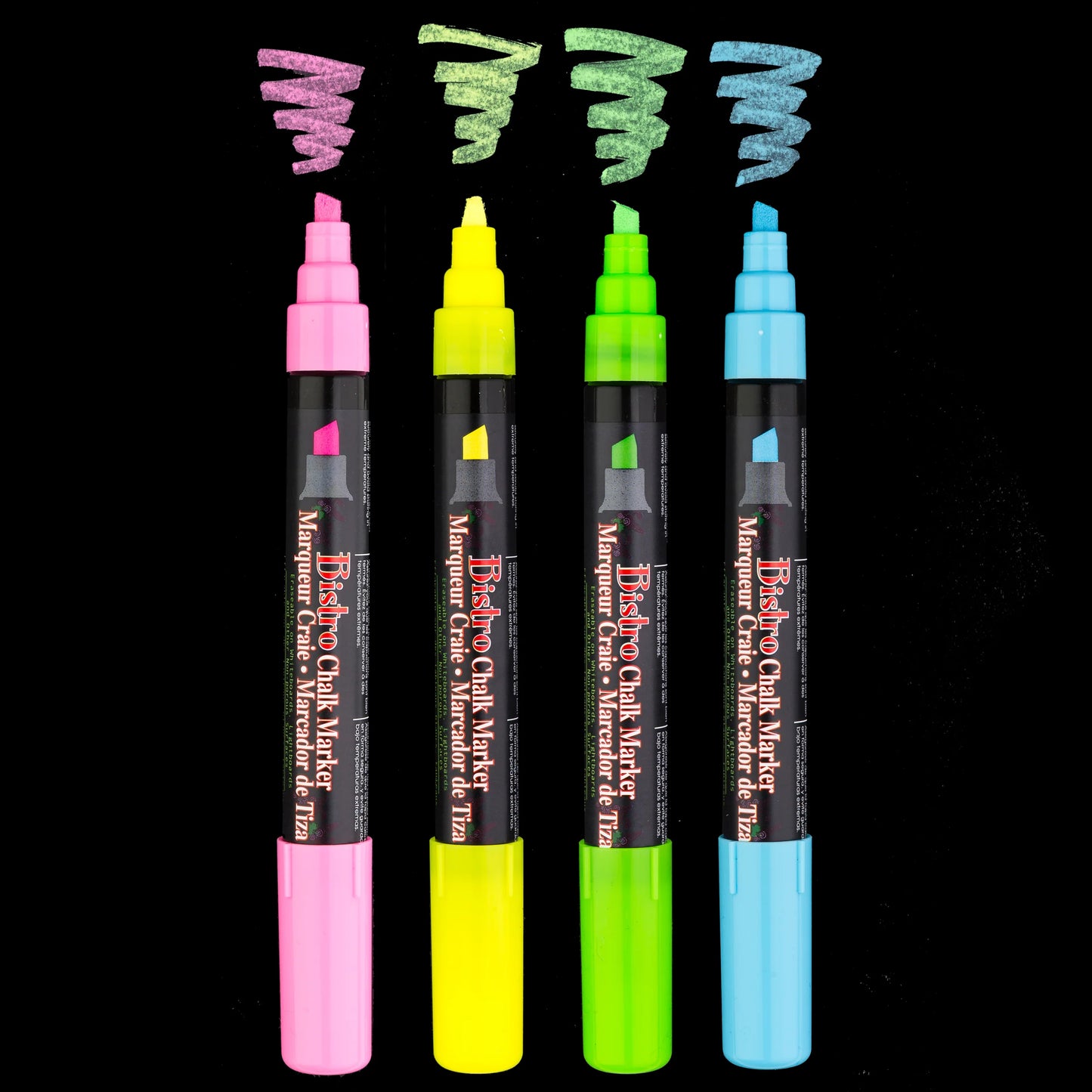 BISTRO CHALK MARKER CHISEL TIP SET 4H
