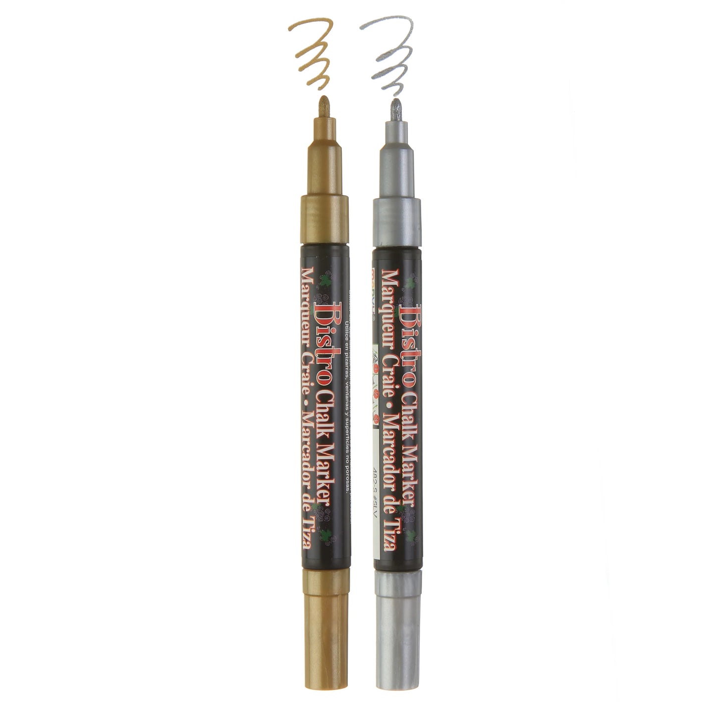 BISTRO CHALK MARKER FINE POINT METALLIC 2 PC SET