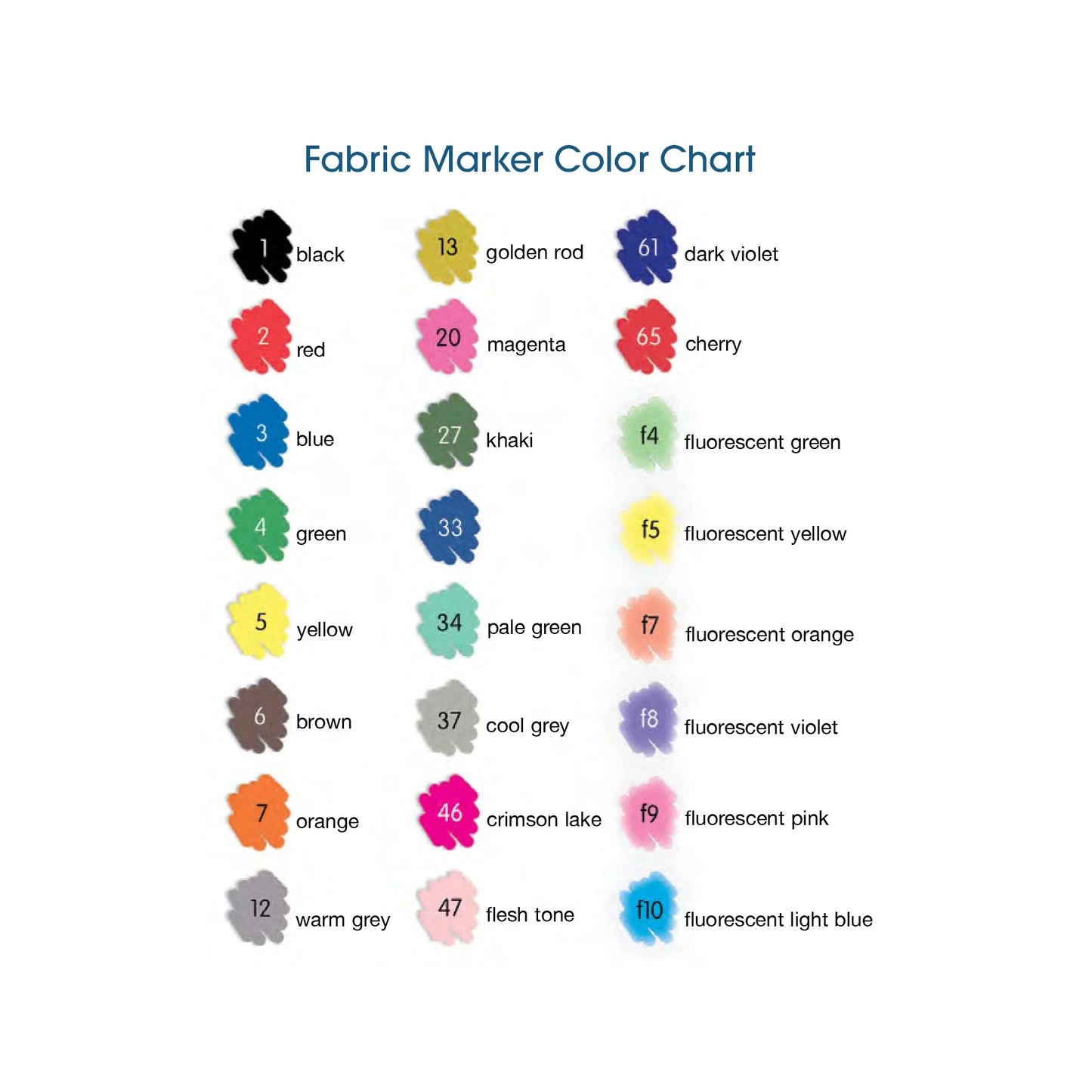FABRIC MARKER FINE FLUORESCENT