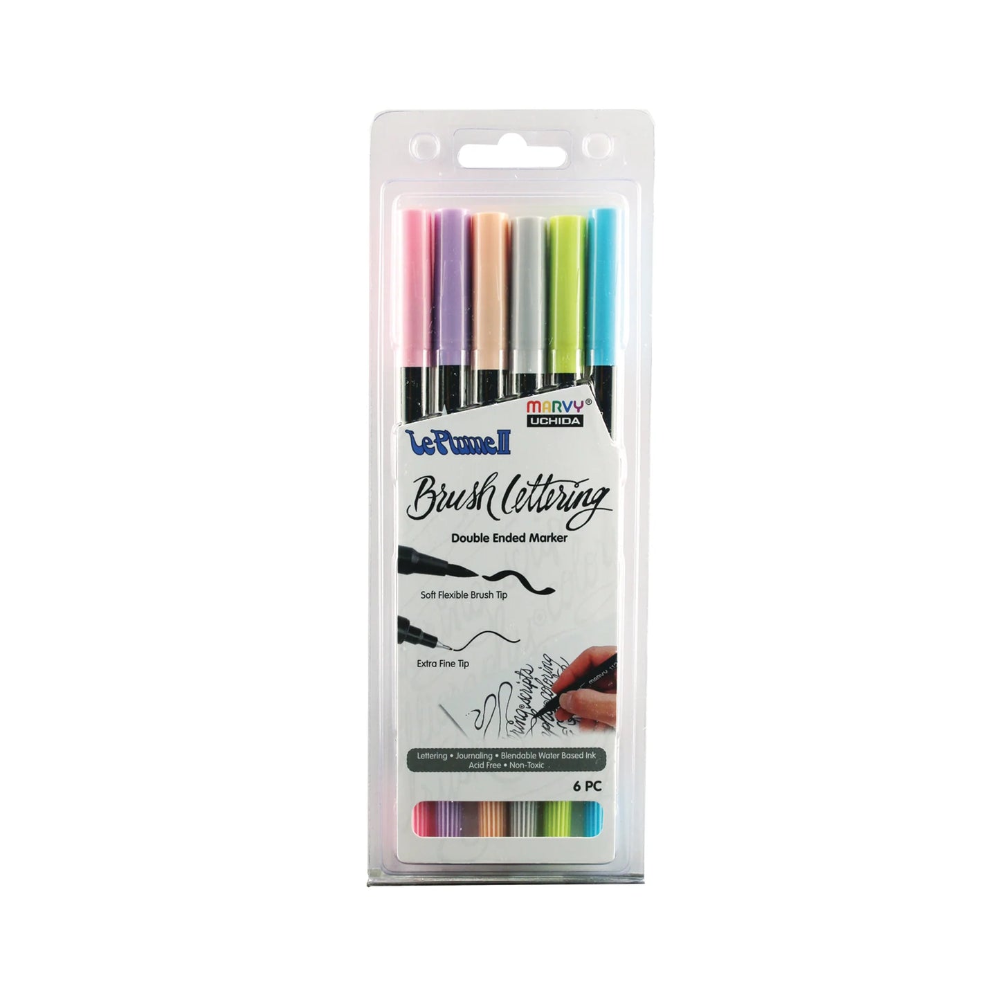 BRUSH LETTERING LE PLUME II 6 PIECE PASTEL SET