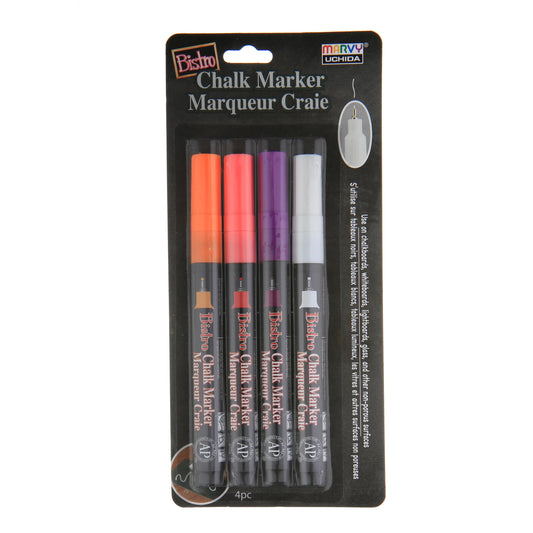 BISTRO CHALK MARKER EXTRA FINE POINT SET 4H