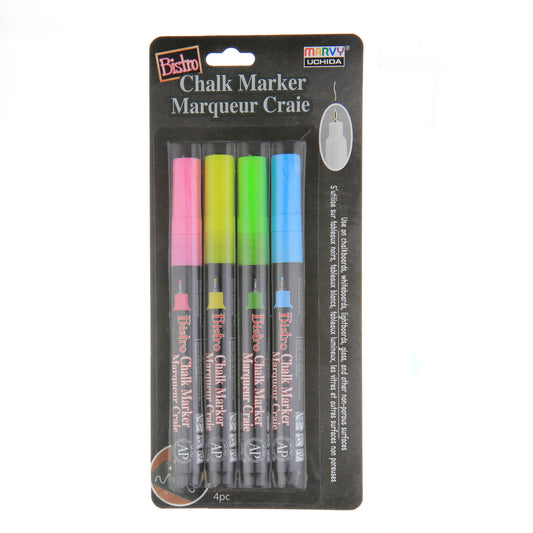 BISTRO CHALK MARKER EXTRA FINE POINT SET 4A
