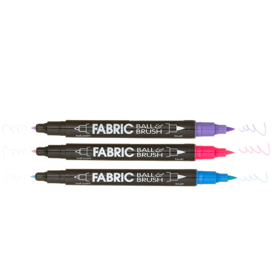 FABRIC BALL AND BRUSH 3 PIECE SET B