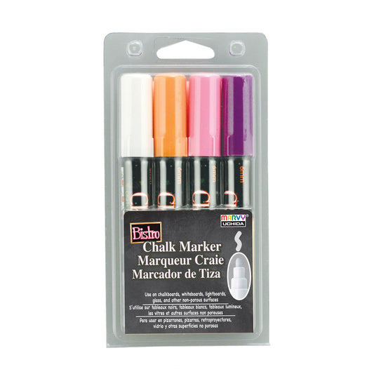BISTRO CHALK MARKER BROAD TIP SET 4B