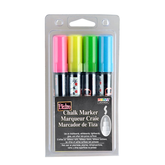 BISTRO CHALK MARKER BROAD TIP SET 4H