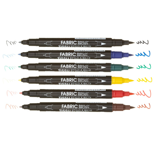 FABRIC BALL AND BRUSH 6 PIECE SET A