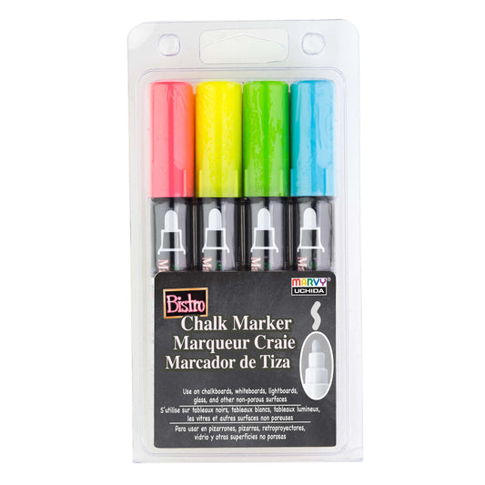 BISTRO CHALK MARKER BROAD TIP SET 4A