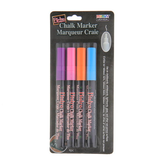 BISTRO CHALK MARKER FINE POINT SET 4B