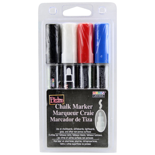 BISTRO CHALK MARKER BROAD TIP SET 4C