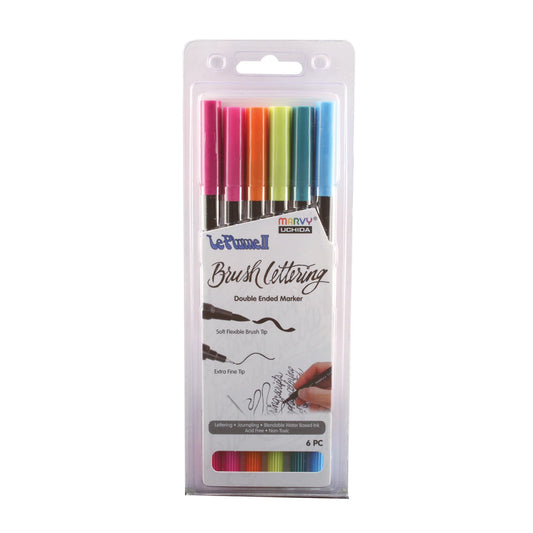 BRUSH LETTERING LE PLUME II 6 PIECE BRIGHT SET